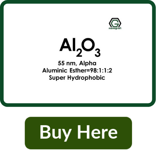 Aluminum Oxide (Al2O3) Nanopowder/Nanoparticles Coated with Aluminic Ester, Alpha, Size: 55 nm, Super Hydrophobic, Al2O3: Aluminic Ester=98.1:1.2