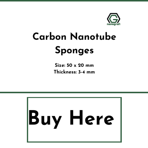 Carbon nanotube sponges, Size: 50 mm x 20 mm
