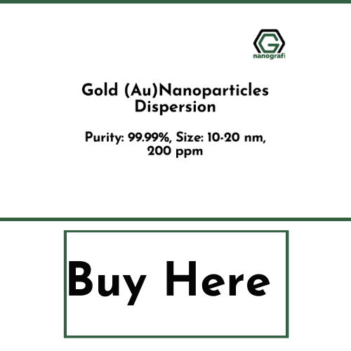 Gold (Au) Nanopowder/Nanoparticles Dispersion, Purity: 99.99%