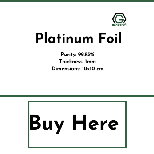 Platinum Foil, purity 99.95%