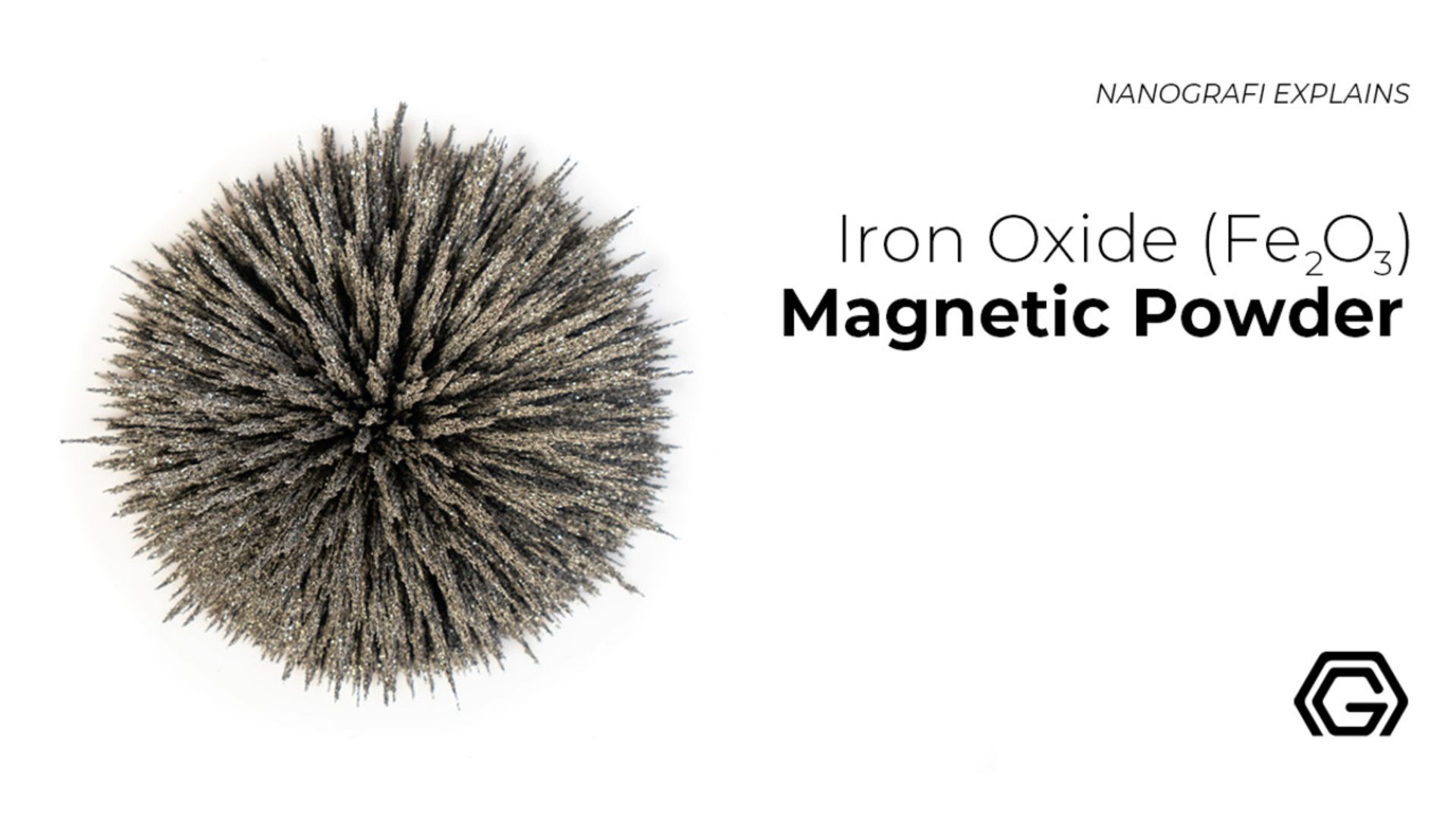 Iron oxide Fe2O3 magnetic powder