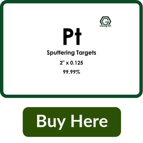 Platinum (Pt) Sputtering Targets, Purity: 99.99%, Size: 2'', Thickness: 0.125''