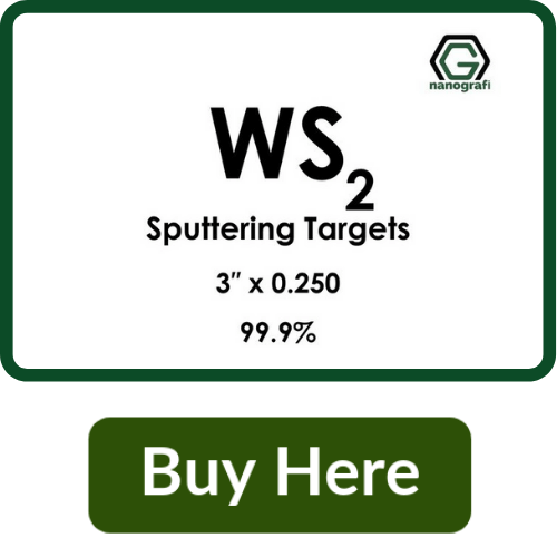 Tungsten Disulfide (WS2) Sputtering Targets, Purity: 99.9%, Size: 3'', Thickness: 0.250''
